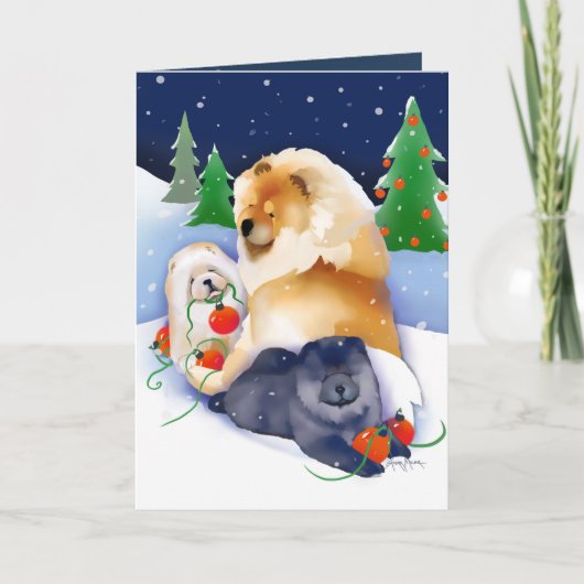 SNOWBABIES Chow Cartes d'art (Devant)