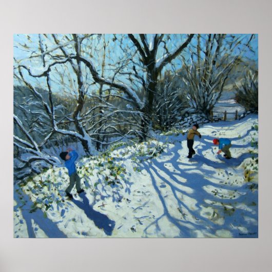 Snowbalgevecht Derbyshire Poster (Voorkant)