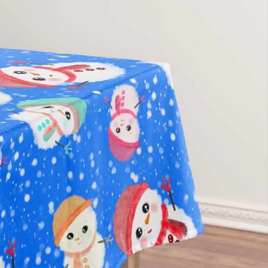 Snowball and Snowman Blue 2 Tafelkleed (Voorbeeld)