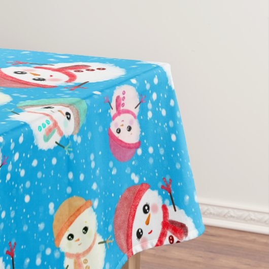 Snowball and Snowman Blue 2 Tafelkleed (Voorbeeld)