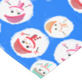 Snowball and Snowman Blue 3 Tafelkleed (Gekanteld)