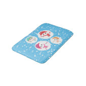 Snowball en Snowman Blue Badmat (Gekanteld)