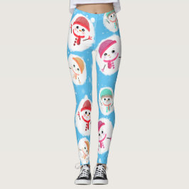 Snowball en Snowman Blue Leggings