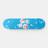 Snowball en Snowman Blue Skateboard (Horizontaal)