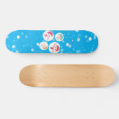 Snowball en Snowman Blue Skateboard (Horizontaal)