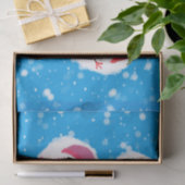 Snowball en Snowman Blue Tissuepapier (Geschenk)