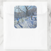 Snowball Fight 2007 Vierkante Sticker (Tas)