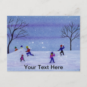 Snowball Fight Briefkaart