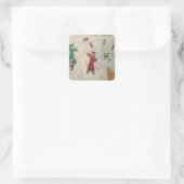 Snowball Fight Cats Rectangular Sticker (Tas)