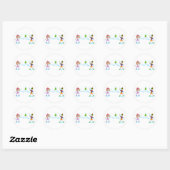 Snowball Fight Ronde Sticker (Vel)