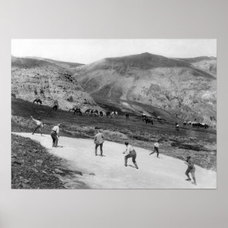 Snowball Fight - US Geological Survey Field Party Poster