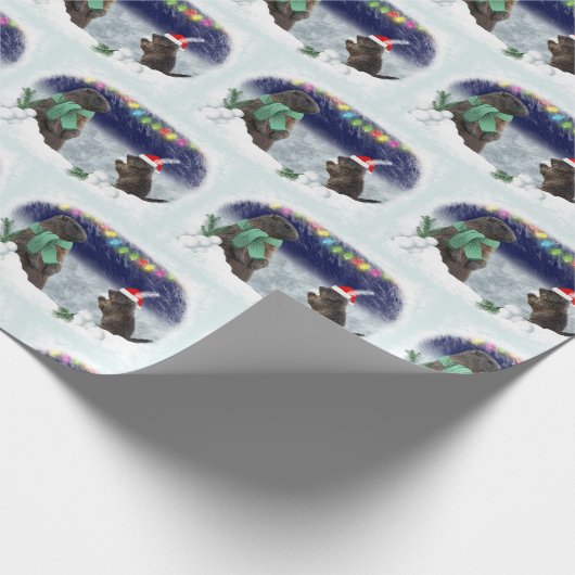 Snowball Fight Wrapping Paper Cadeaupapier (Hoek)