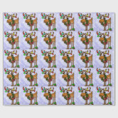 Snowball Moose Gift Wrap Cadeaupapier (Vlak)