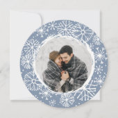 Snowball Round Carte photo de vacances | Ciel (Devant)