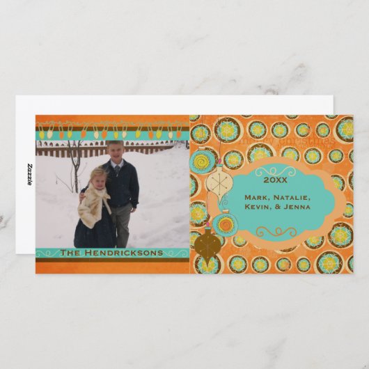 Snowball Whimsy Noël Carte photo de vacances (Devant / Derrière)