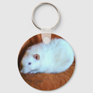 Snowball White Rat Sleutelhanger