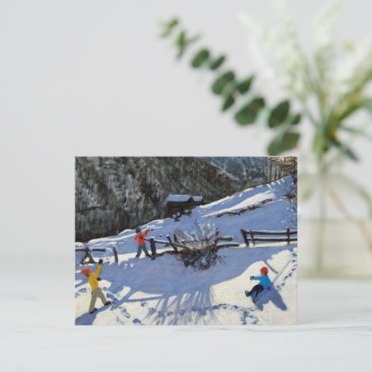 Snowballers Zermatt Briefkaart (Staand voorkant)