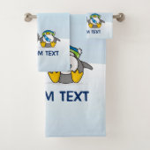 Snowballing pinguïns bad handdoek (Insitu)