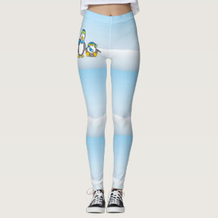 Snowballing pinguïns leggings