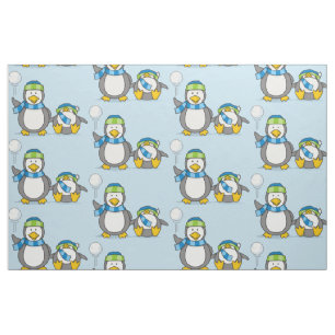 Snowballing pinguïns stof