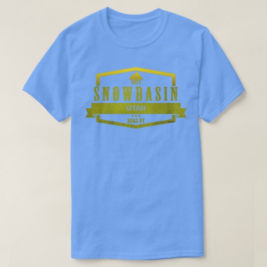 Snowbasin Ski Resort Utah T-shirt (Design voorkant)