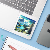 Snowbasin Utah 3 inch Vinyl Sticker (Laptop met iPhone)