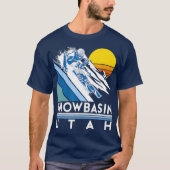 Snowbasin Utah Retro Ski T-shirt (Voorkant)