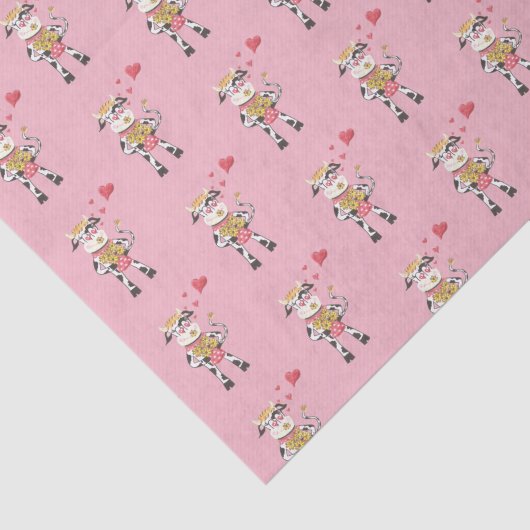 Snowbell in liefdesroze tissuepapier (Detail)