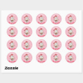 Snowbell la vache - Happy Holidays stickers rose (Feuille)