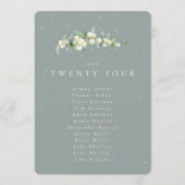 Snowberry+Eucalyptus Numéro de table Carte de sièg (Devant)