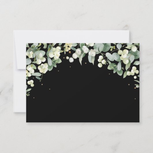 Snowberry Kerstfeestdag Flat Dank je Bedankkaart (Achterkant)