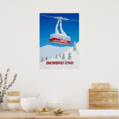 Snowbird Ski Resort Cable Car Poster (Keuken)