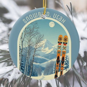 Snowbird Utah Rocky Mountains ski souvenir Keramisch Ornament