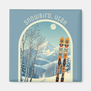 Snowbird Utah Rocky Mountains ski souvenir Magneet