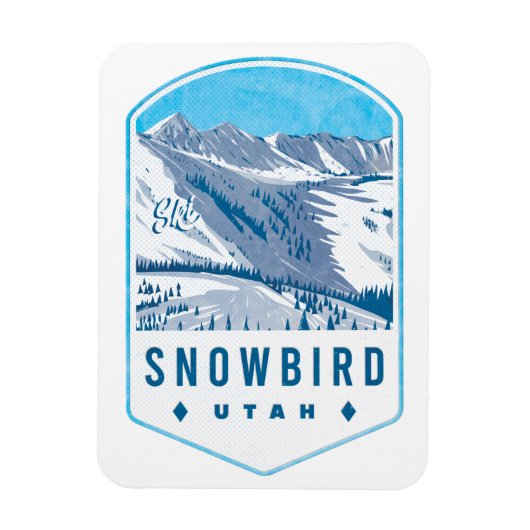 Snowbird Utah Ski Badge Magneet (Verticaal)