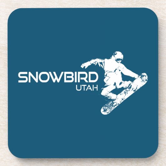 Snowbird Utah Snowboarder Bier Onderzetter (Voorkant)