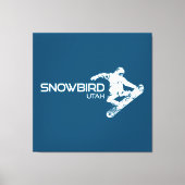 Snowbird Utah Snowboarder Canvas Afdruk (Voorkant)
