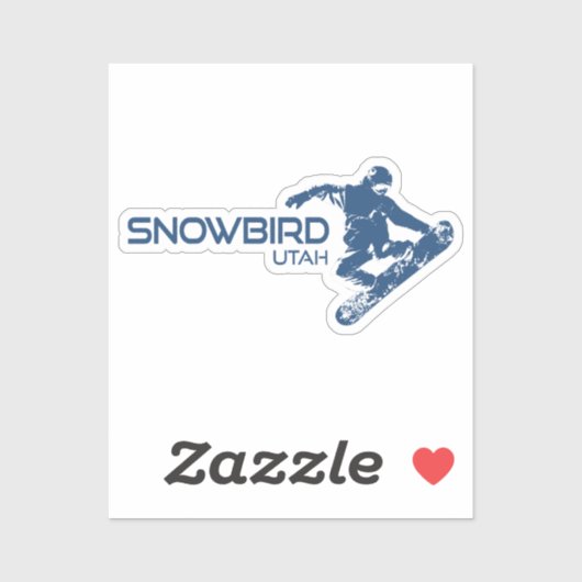 Snowbird Utah Snowboarder Sticker (Vel)