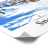 Snowbird Utah USA Reizen  Illustratie Poster (Hoek)