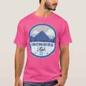 Snowbird Utah Ut Mountains Badge Hiking Souvenir T-shirt (Voorkant)