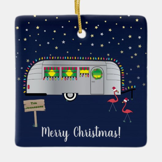 Snowbird's Kerstmis Keramisch Ornament (Voorkant)