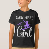 Snowboader snowboard meisje grappig meisje snowboa t-shirt (Voorkant)