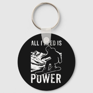 Snowboard Alles wat ik nodig heb is poeder Sleutelhanger