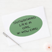 snowboard als een meisje sticker (Envelop)