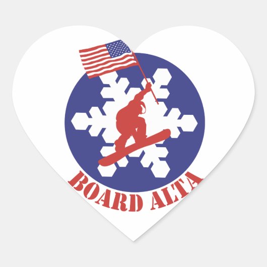 Snowboard Alta Hart Sticker (Voorkant)