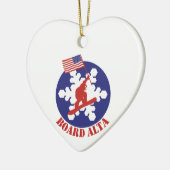 Snowboard Alta Keramisch Ornament (Links)