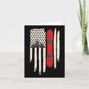 Snowboard American Flag Winter Sports Alpine Snowb Kaart