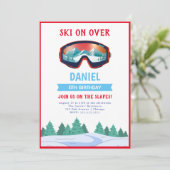 Snowboard Anniversaire Fête Invitation (Debout devant)