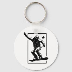 Snowboard Art Snowboarding Art Graphic Streetwear Sleutelhanger