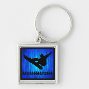 Snowboard Blue Zoom Sleutelhanger